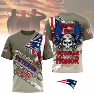 New England Patriots Proud U.S Veteran - NFL Premium Shirt