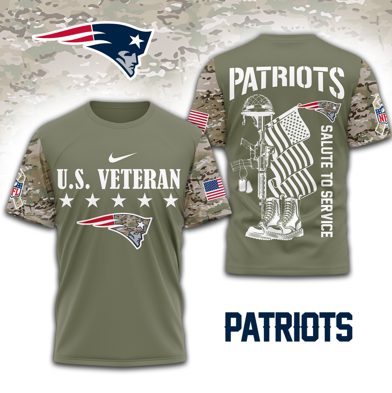 New England Patriots Salute To Service - NFL Premium Shirt