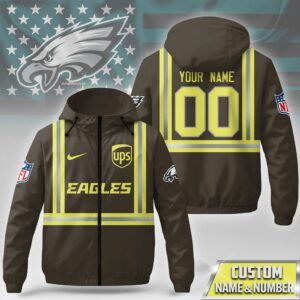 Philadelphia Eagles NFL - UPS Driver Premium Safety Windbreaker Jacket