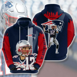 Tom Brady New Englands Patriots NFL Premium Pullover Hoodie