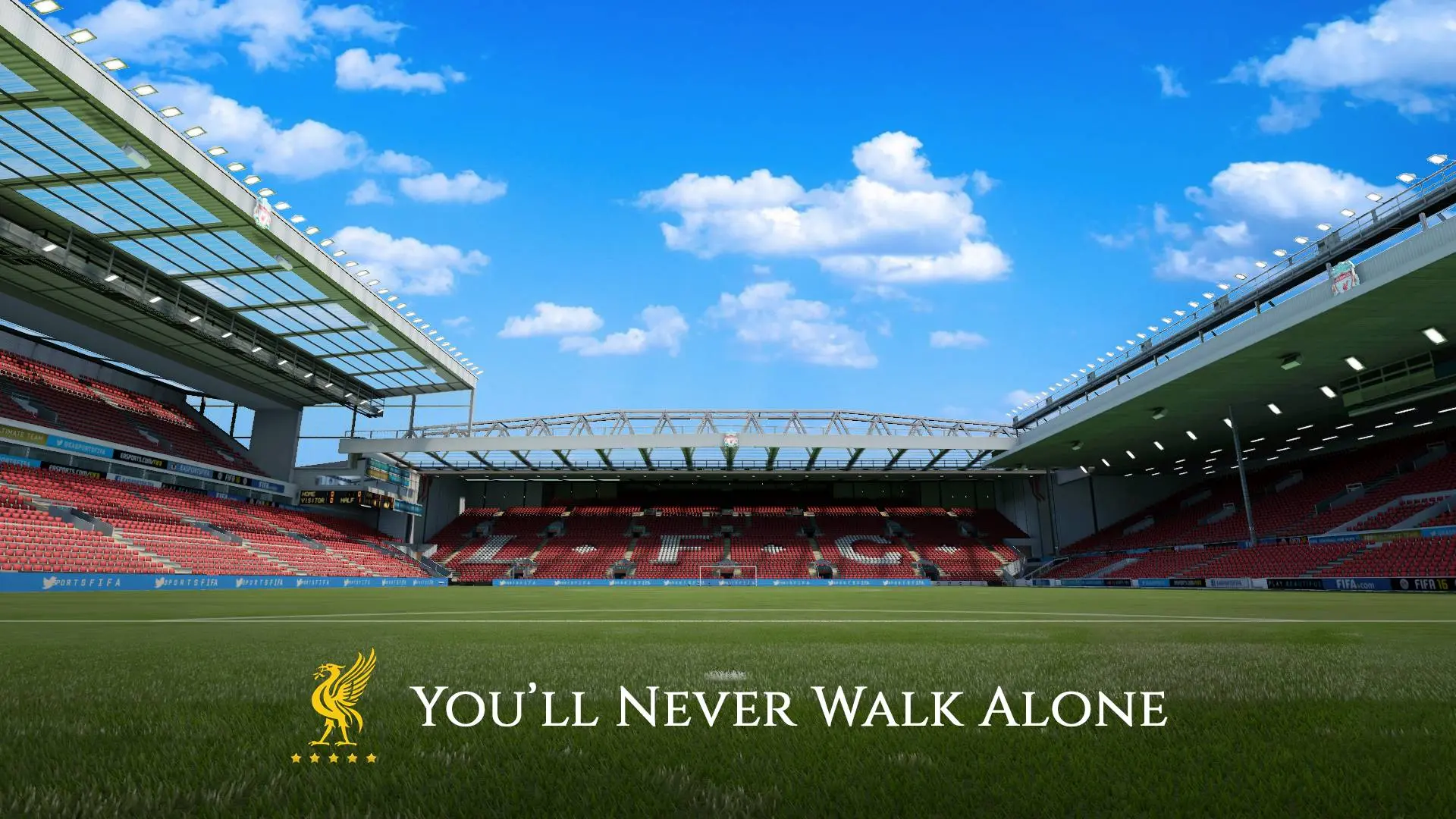 anfield you'll never walk alone background wallpaper