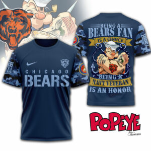 Chicago Bears x Navy Veteran Popeye - NFL Premium Shirt