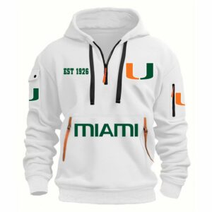 New Edition Miami NCAA Quarter Zipper Hoodie