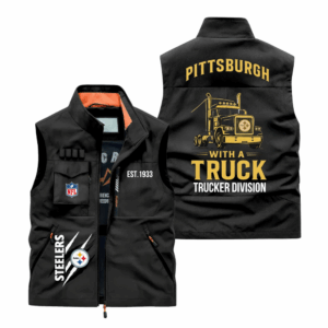 Pittsburgh Steelers NFL Truckers Edition Softshell Work Vest